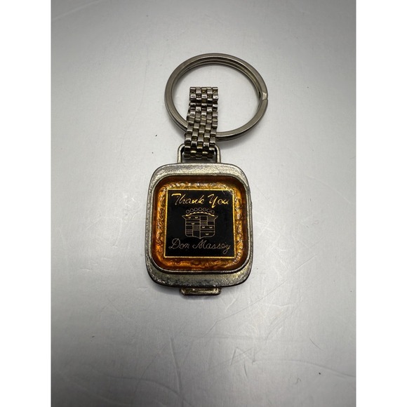Vintage Don Massey Cadillac Dealer Premium Key Ring Keychain - Picture 2 of 3